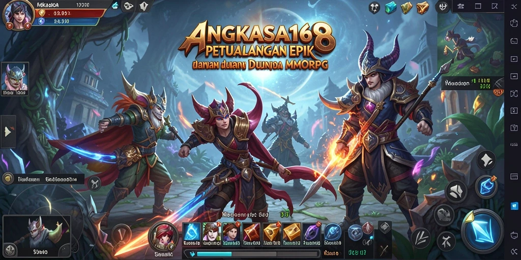 Tangkapan layar aksi seru dalam ANGKASA168 menampilkan pertarungan epik para pahlawan.