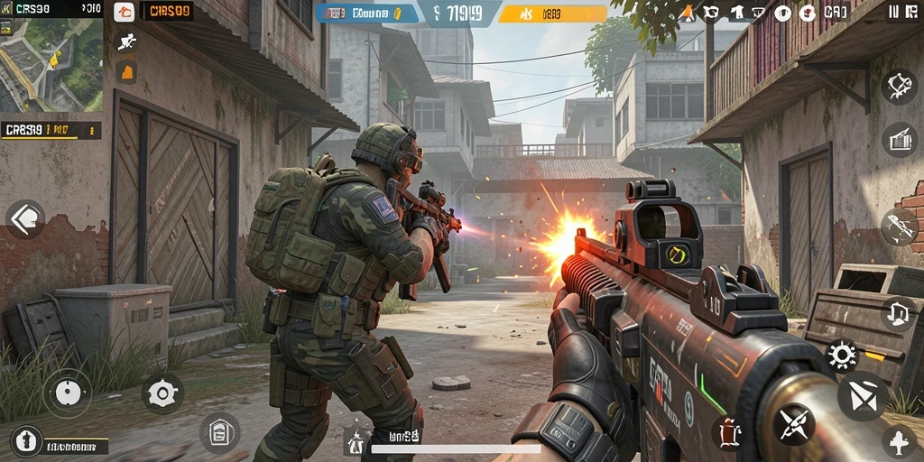 Gameplay intens dengan aksi tembak-menembak yang menegangkan.