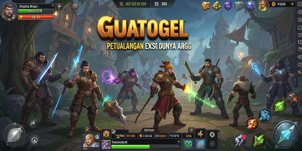 Gameplay seru GUATOGEL dengan karakter dan monster berinteraksi.