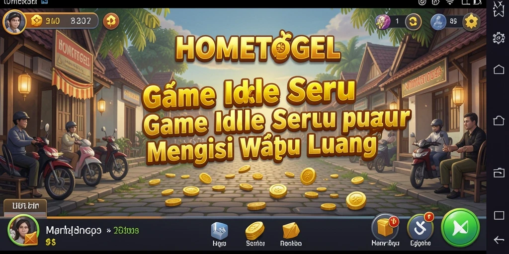 Tampilan gameplay HOMETOGEL yang menarik dan santai.