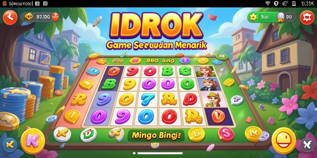 Tampilan gameplay Bingo seru di IDROK yang penuh dengan keseruan.