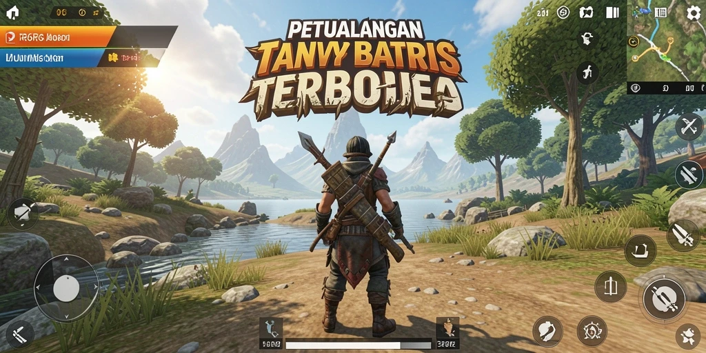 Screenshot gameplay R6R6 dengan tampilan eksplorasi dunia terbuka yang menakjubkan.