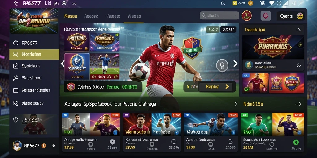 Tampilan gameplay aplikasi Sportsbook RP6677 yang menarik.
