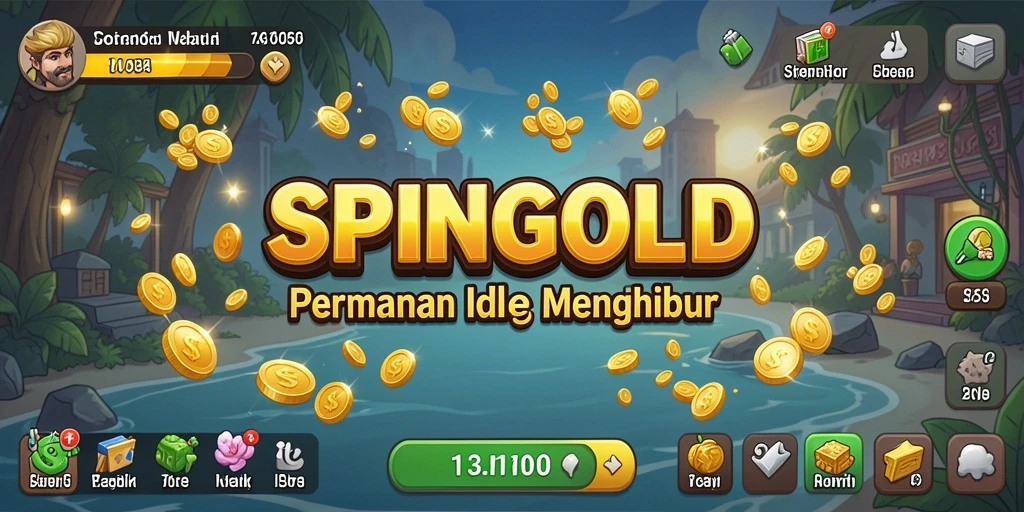 Tampilan gameplay SPINGOLD yang menarik dan interaktif.