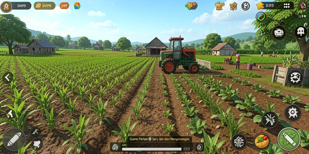 Tampilan gameplay seru dari SVIP9 dalam bertani yang menyenankan.