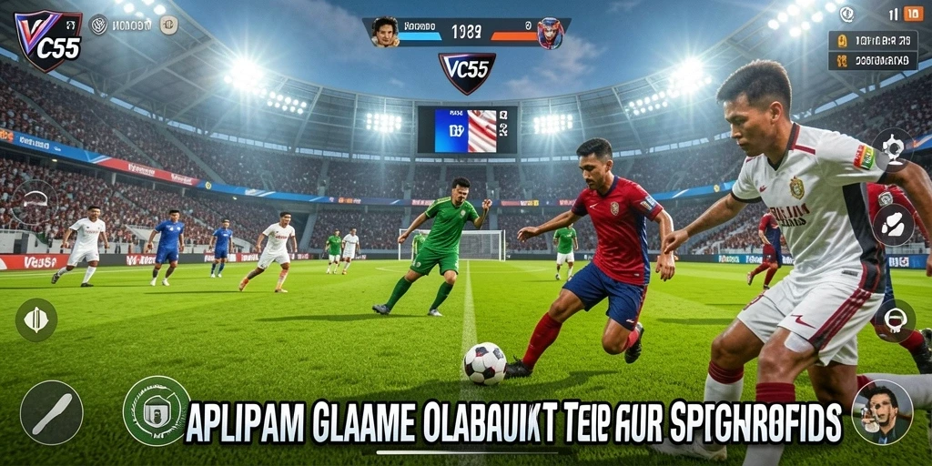 Tampilan gameplay mendebarkan dari VC55 dalam aksi olahraga.