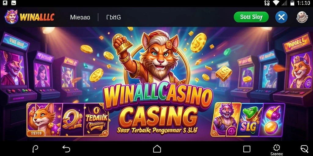 Tampilan gameplay mendebarkan di WINALLCASINO dengan banyak pilihan slot.